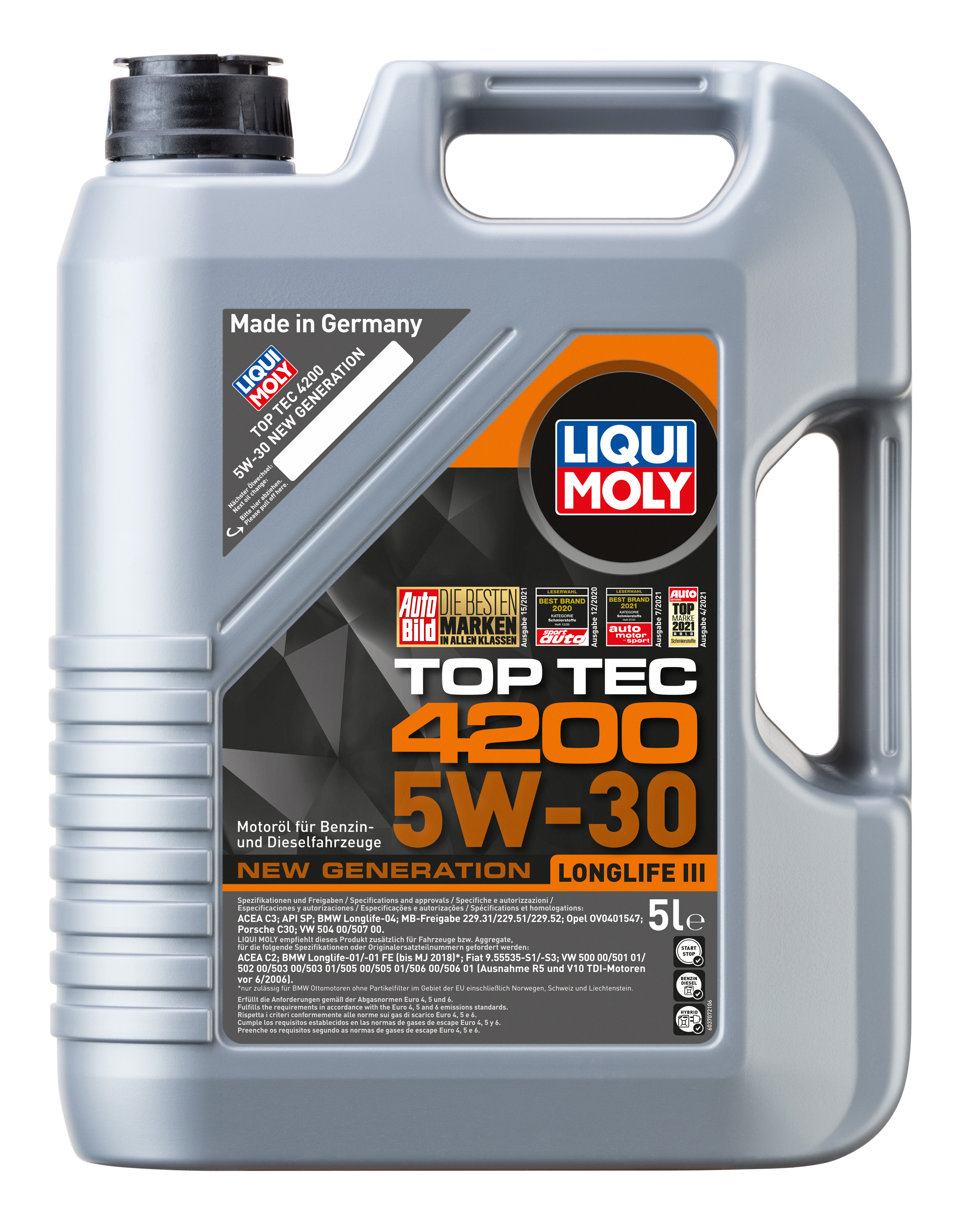 Синтетическое моторное масло Top Tec 4200 5W-30 New Generation